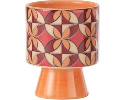 J-Line bloempot Op Voet Trivial - keramiek - mix - small - Ø 10.7 cm