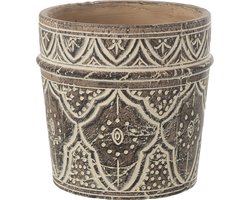 J-Line bloempot Provence Terracotta - keramiek - bruin - extra large - Ø 23 cm