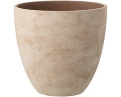 J-Line bloempot Rond - keramiek - beige - large