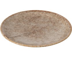 J-Line bord - porselein - taupe - 4 stuks
