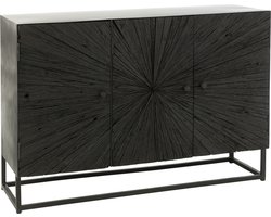 J-line - Buffetkast Shanil Hout/ijzer Zwart - 120x38x81cm