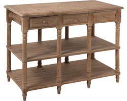 J-Line console 6 Laden - hout - naturel