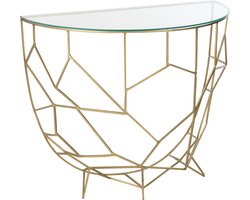J-line - Console Moza Metaal/glas Goud - 90x46x76cm