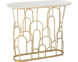 J-Line console Moza - metaal/marmer - goud
