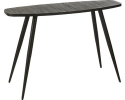 J-Line console Ovaal - hout - zwart