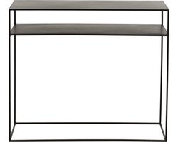 J-Line console Rechthoekig 2 Planken - metaal - zwart