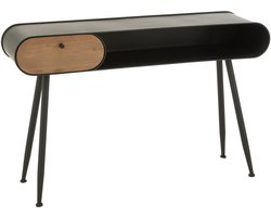 J-Line console Table - dennenhout - zwart/lichtbeige