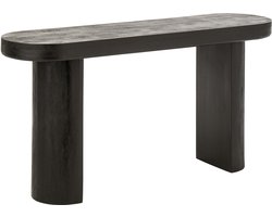 J-Line Consoletafel - mangohout - zwart/naturel