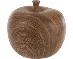 J-Line decoratie Appel - polyresin - bruin - small