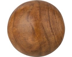 J-Line decoratie Bal - hout - bruin - medium