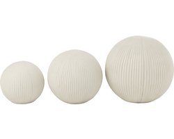 J-Line decoratie Bal - keramiek - wit - large