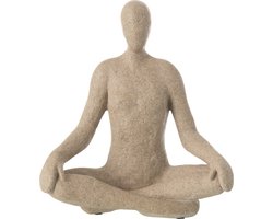 J-Line decoratie Beeld Yoga - polyresin - beige