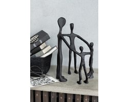 J-Line decoratie Familie Kring - aluminium - zwart