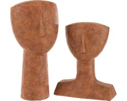 J-Line decoratie Figuur Leo - polyresin - terracotta