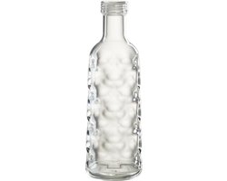 J-Line decoratie fles Gehamerd - kusntstof - transparant