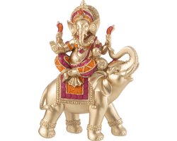 J-Line decoratie Ganesha Op Olifant - polyresin - mix - small