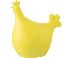 J-Line decoratie Haan Buiten - polyresin - geel