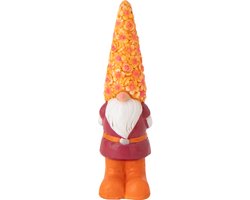 J-Line decoratie Kabouter Bloemenhoed - polyresin - mix - small