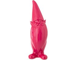 J-Line decoratie Kabouter - polyresin - fuchsia - small