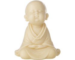J-Line decoratie Monnik Zen - polyresin - geel - large