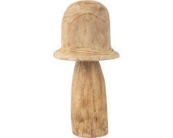 J-Line decoratie Paddenstoel Stolp - hout - naturel - large
