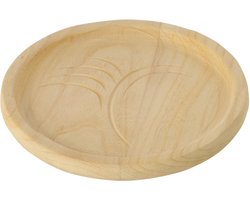 J-Line decoratie Plateau Blad - hout - naturel - large