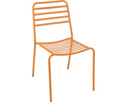 J-Line decoratie - polyresin - gestreept/meta - oranje