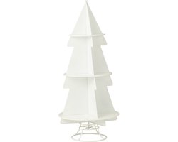 J-Line decoratie rek X'mas Tree - metaal - wit - medium