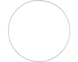 J-Line decoratie Ring - metaal - wit - extra large