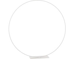 J-Line decoratie Ring Op Voet - metaal - wit - medium - Ø 60 cm