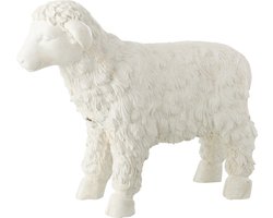J-Line decoratie Schaap Buiten - kunststof - beige - small