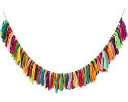 J-Line decoratie Slinger - textiel - mix - 2 stuks