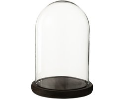 J-Line decoratie stolp - glas - donkerbruin - medium