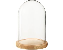 J-Line decoratie stolp - glas - naturel - medium