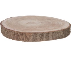 J-Line decoratief schors - schijf - hout - naturel - small