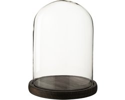 J-Line Decoratieve stolp - glas - donkerbruin - large
