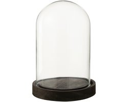 J-Line Decoratieve stolp - glas - donkerbruin - small