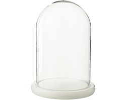 J-Line Decoratieve stolp - glas - wit - medium
