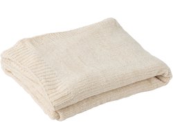J-Line deken Chenille - polyester - ecru