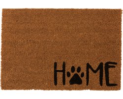 J-Line deurmat Home - kokosvezel - naturel/zwart