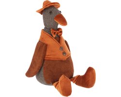 J-Line deurstopper Eend - polyresin - bruin