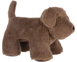 J-Line deurstopper Hond - polyester - bruin
