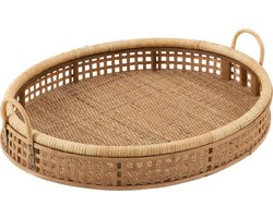 J-line - Dienblad Pick Rotan/bamboe Natuur Large - 65x52x16cm