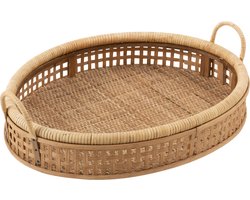 J-line - Dienblad Pick Rotan/bamboe Natuur Small - 57.5x43x14.5cm