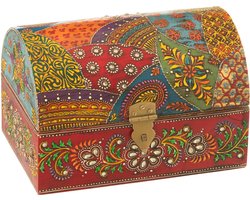 J-Line Doos Rechthoekig Mango Hout Mix