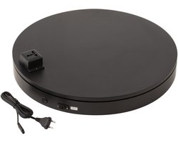 J-Line draaischijf Rond + sleepcontact 100kg - kunststof - zwart - medium