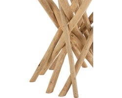 J-Line eettafel Takken Rond - hout/glas - naturel