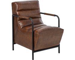 J-Line Fauteuil - leer - bruin