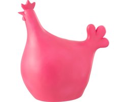 J-Line figuur Haan Buiten - polyresin - roze