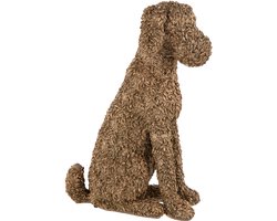 J-Line figuur Hond Reliëf - polyresin - goud